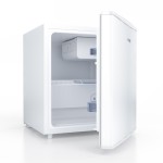 Mini frigorífico independiente H.Koenig FGX480 semiabierta