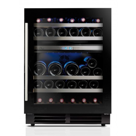 Built-in double zone wine cooler 44 bottles LBN445 black