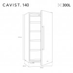 Vinoteca 140 botellas Cavist CAVIST140 medidas